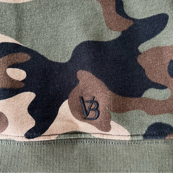 Veronica Beard Everly Camouflage Cowl Neck Sweatshirt Cuffed Sleeves Size Small - Picture 7 of 10
